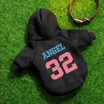 Personnalisé Multicolore Nom Numéro Chien Chaud Soft Hoodie Jersey pour Toutes Races Mignon Pet Game Day Party Costume Festival Birthday Gift