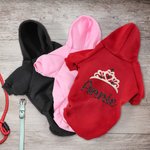 Cadeau d'anniversaire personnalisé pour chien avec couronne floquée et nom pailleté pour toutes les races d'animaux de compagnie.