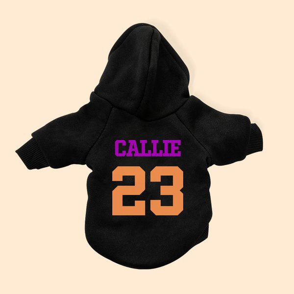 Personnalisé Multicolore Nom Numéro Chien Chaud Soft Hoodie Jersey pour Toutes Races Mignon Pet Game Day Party Costume Festival Birthday Gift