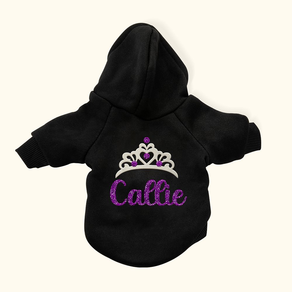 Cadeau d'anniversaire personnalisé pour chien avec couronne floquée et nom pailleté pour toutes les races d'animaux de compagnie.