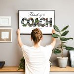 Personalized Thank You Coach 18 Photos Collage Canvas Painting Wall Art with Text Home Decor Birthday Retirement Team Appreciation Gift for Coach