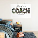 Personalized Thank You Coach 18 Photos Collage Canvas Painting Wall Art with Text Home Decor Birthday Retirement Team Appreciation Gift for Coach