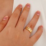 Gepersonaliseerde Bubbel 1-6 3D Letter Ring Sierlijke Sieraden Verjaardag Moederdag Verjaardagscadeau voor haar