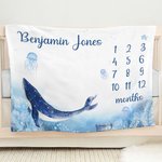 Coperta personalizzata per neonati con nome e foto-propaganda per la nascita, regalo per la doccia per i neonati