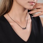 Personalizado gótico viejo Inglés Goteo Fuente Nombre Collar Punk Joyería Halloween Regalo para Mujeres Hombres