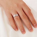 Gepersonaliseerde Bubbel 1-6 3D Letter Ring Sierlijke Sieraden Verjaardag Moederdag Verjaardagscadeau voor haar