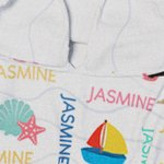 Personalized Sunglasses Castle Slippers Soft Quick Dry Summer Cape Beach Towel With Name Holiday Beach Accessories Children Gift