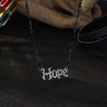 Personalizado gótico viejo Inglés Goteo Fuente Nombre Collar Punk Joyería Halloween Regalo para Mujeres Hombres