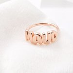 Gepersonaliseerde Bubbel 1-6 3D Letter Ring Sierlijke Sieraden Verjaardag Moederdag Verjaardagscadeau voor haar