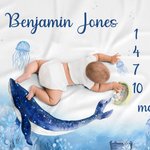 Coperta personalizzata per neonati con nome e foto-propaganda per la nascita, regalo per la doccia per i neonati