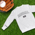 Personalized Baseball Sport Mom Sweatshirt with 1-6 Names Multicolour Available Game Day Costume Birthday Gift for Women