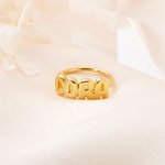 Gepersonaliseerde Bubbel 1-6 3D Letter Ring Sierlijke Sieraden Verjaardag Moederdag Verjaardagscadeau voor haar