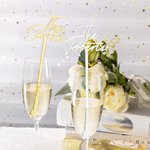 Personalisierte Name Rührstäbe aus Acryl Getränk Sektkelch Deko 5er Set für Junggesellinnenabschied Hochzeit Party