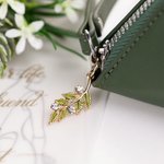 Personalizada portátil pirámide nombre joyería bolsa con diseño de hoja de vid cremallera boda cumpleaños regalo para las mujeres