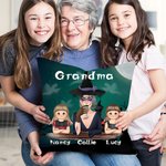 Tema personalizado de Halloween Bruja Vampiro Personaje de dibujos animados Funda de almohada con 1-6 nombres Decoración del hogar Fiesta de Navidad R