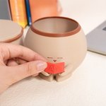 Personalised Cute Pot Reading Book Planter with Name Home Decor Birthday Housewarming Gift for Bookworm Plant Lover