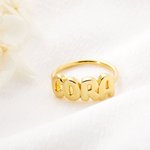 Gepersonaliseerde Bubbel 1-6 3D Letter Ring Sierlijke Sieraden Verjaardag Moederdag Verjaardagscadeau voor haar