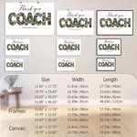 Personalized Thank You Coach 18 Photos Collage Canvas Painting Wall Art with Text Home Decor Birthday Retirement Team Appreciation Gift for Coach