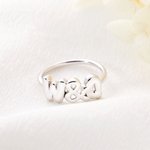 Gepersonaliseerde Bubbel 1-6 3D Letter Ring Sierlijke Sieraden Verjaardag Moederdag Verjaardagscadeau voor haar