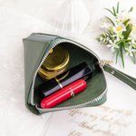 Personalizada portátil pirámide nombre joyería bolsa con diseño de hoja de vid cremallera boda cumpleaños regalo para las mujeres