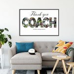 Personalized Thank You Coach 18 Photos Collage Canvas Painting Wall Art with Text Home Decor Birthday Retirement Team Appreciation Gift for Coach