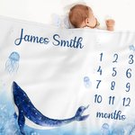 Coperta personalizzata per neonati con nome e foto-propaganda per la nascita, regalo per la doccia per i neonati