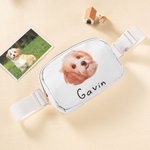 Personalisierte Wasserdichte Hund Katze Avatar Gürteltasche mit Namen und Verstellbarem Riemen Haustier Motiv Geburtstag Geschenk für Tierliebhaber