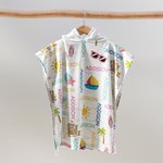 Personalized Sunglasses Castle Slippers Soft Quick Dry Summer Cape Beach Towel With Name Holiday Beach Accessories Children Gift