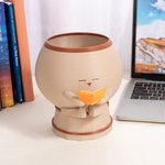 Personalised Cute Pot Reading Book Planter with Name Home Decor Birthday Housewarming Gift for Bookworm Plant Lover