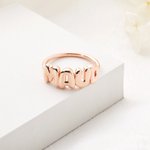 Gepersonaliseerde Bubbel 1-6 3D Letter Ring Sierlijke Sieraden Verjaardag Moederdag Verjaardagscadeau voor haar