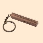 Porte-clés en Bois Personnalisé avec Texte Gravé pour Nouvelle Maison Voiture Cadeau pour Hommes Papa Grand-père Mari