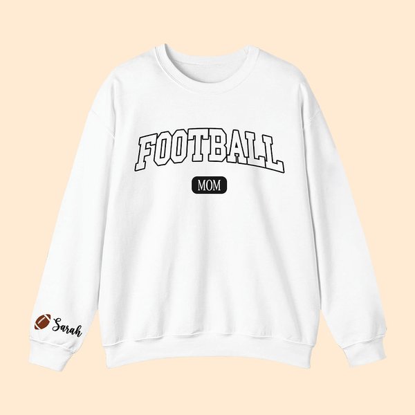 Sudadera Personalizada Fútbol Deporte Mamá con 1-6 Nombres Multicolor Disponible Día del Juego Disfraz Cumpleaños Regalo para Mujer