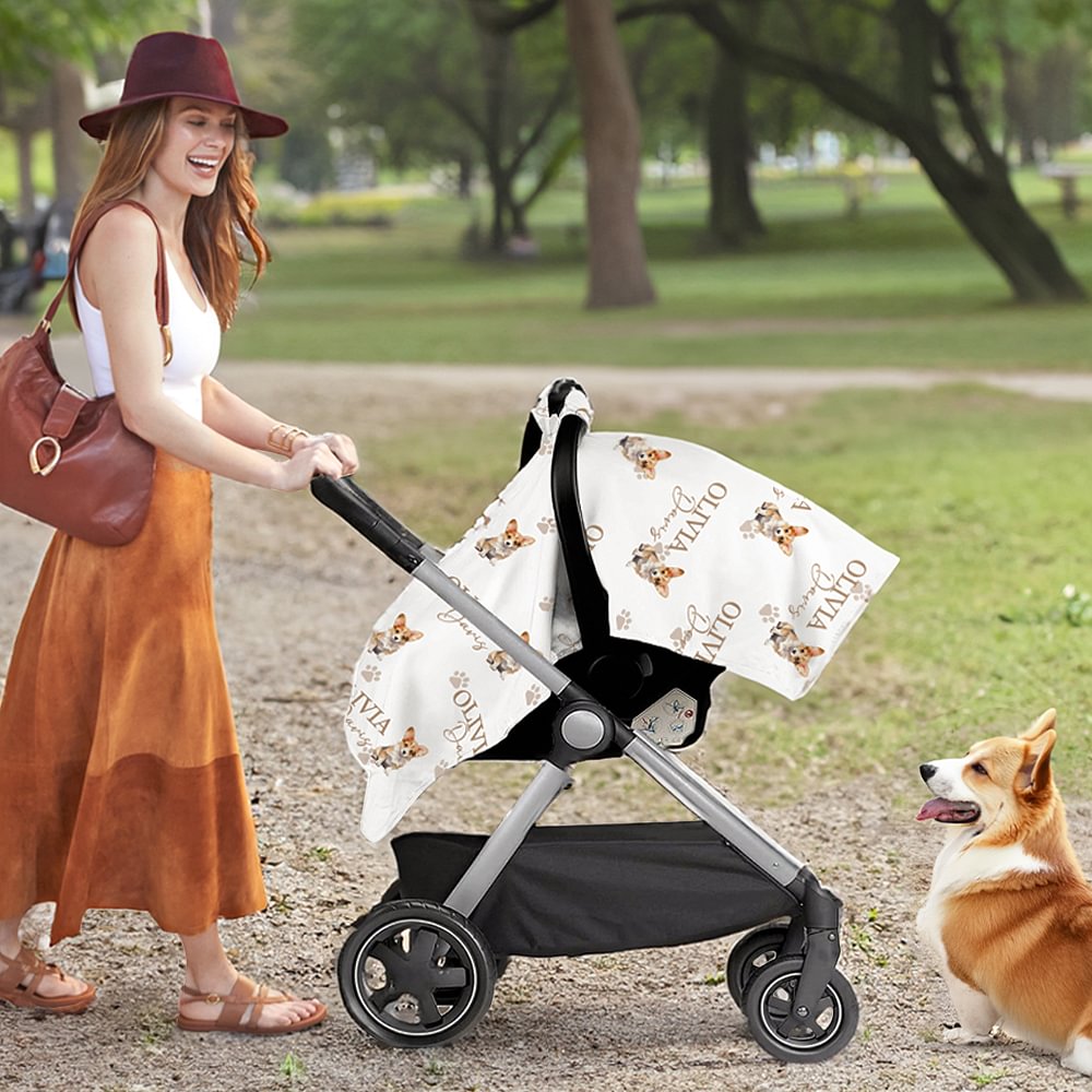 Housse de siège auto pour bébé avec nom Cadeau d'anniversaire Cadeau de douche pour nouveau-né Nouvelle maman