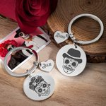 Llavero Personalizado Calavera Día de los Muertos con Nombre Regalo de Halloween para amantes del gótico