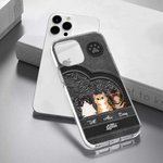 Personalisierte Retro Cartoon Katze Telefon Fall für iPhone mit 1-3 Namen mit Namen Geburtstag Geschenk für Katze Haustier Liebhaber