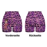Personalisiertes Sport Cartoon-Figur Mädchen Outfit mit Namen Tanktop und High-Waist Leggings Set Camouflage Leopard Muster Geburtstag Geschenk