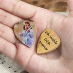 Personalisiertes Hölzernes Foto-Gitarre-Plektrum mit Aufbewahrungsbox Text Gravur Guitar Picks Geschenk für Gitarrist Musiker Geburtstag Geschenkidee