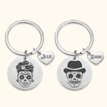 Llavero Personalizado Calavera Día de los Muertos con Nombre Regalo de Halloween para amantes del gótico