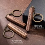 Porte-clés en Bois Personnalisé avec Texte Gravé pour Nouvelle Maison Voiture Cadeau pour Hommes Papa Grand-père Mari
