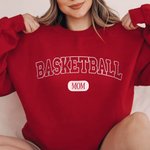 Personalized Basketball Sport Mom Sweatshirt with 1-6 Names Multicolour Available Game Day Costume Birthday Gift for Women