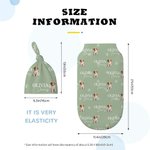 Personalized 1-3 Pet Dogs Unisex Soft Baby Sleep Sack and Hat Swaddle Set with Name Birthday Baby Shower Gift for Newborns