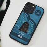 Personalisierte Retro Cartoon Katze Telefon Fall für iPhone mit 1-3 Namen mit Namen Geburtstag Geschenk für Katze Haustier Liebhaber