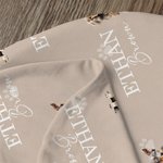 Personalized 1-3 Pet Dogs Unisex Soft Baby Sleep Sack and Hat Swaddle Set with Name Birthday Baby Shower Gift for Newborns