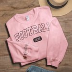 Personalized Football Sport Mom Sweatshirt with 1-6 Names Multicolour Available Game Day Costume Birthday Gift for Women