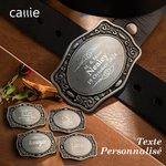 Boucle de Ceinture Personnalisée avec Nom et Texte Cadeau Anniversaire Fête des Pères pour Homme Mari