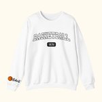 Personalized Basketball Sport Mom Sweatshirt with 1-6 Names Multicolour Available Game Day Costume Birthday Gift for Women