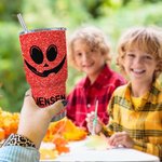 Bicchiere personalizzato da 30 oz con coperchio e cannuccia per il tema di Halloween con zucca multicolore Regalo di Halloween per amici e parenti