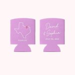 Personalisierte Bierdosen-Kühlmanschette mit Namen und USA-Landkarte-Muster Mehrfarbiger Dosenkühler 12er-Set Hochzeit Geschenk für Ehepaar