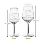Personalisiertes Lustiges „Prescription Wine“ 250ml 430ml Verschreibung Weinglas Schiefer Untersetzer mit Gravur Geburtstag Geschenk für Weinliebhaber