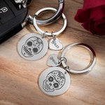 Llavero Personalizado Calavera Día de los Muertos con Nombre Regalo de Halloween para amantes del gótico